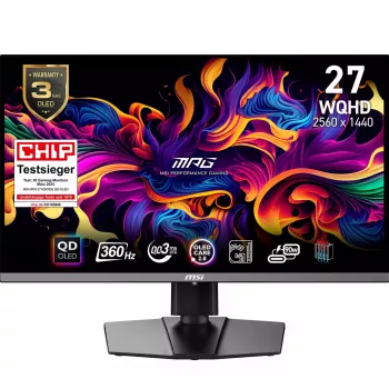 MSI MPG 271QRXDE Monitor de computador QD-OLED 67,3 cm (26,5 inch) 2560 x 1440 Pixel Wide Quad HD preto