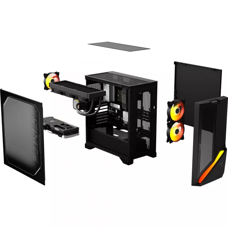 MSI MPG Infinite Z3 X3D 9NVRR7-848EU AMD Ryzen™ 7 9800X3D 32 GB DDR5-SDRAM 1 TB SSD NVIDIA GeForce RTX 5070 Ti Windows 11 Home Desktop PC preto
