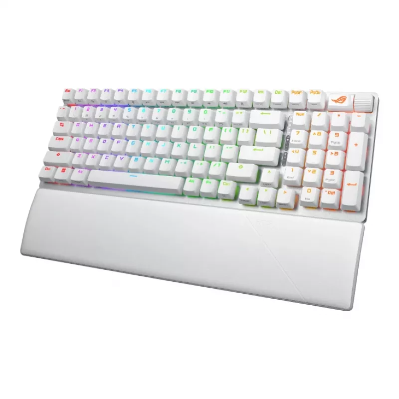 Teclado gaming ASUS ROG Strix Scope II 96 Wireless USB + RF Wireless + Bluetooth branco