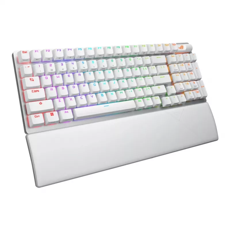 Teclado gaming ASUS ROG Strix Scope II 96 Wireless USB + RF Wireless + Bluetooth branco