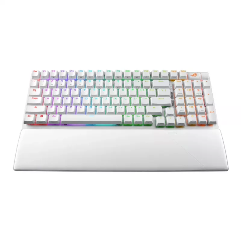 Teclado gaming ASUS ROG Strix Scope II 96 Wireless USB + RF Wireless + Bluetooth branco
