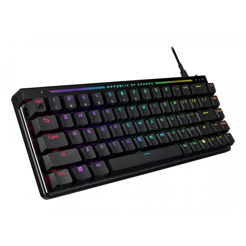 Teclado gaming mecânico ASUS ROG Falchion ACE HFX 65% analógico com switches magnéticos ROG HFX