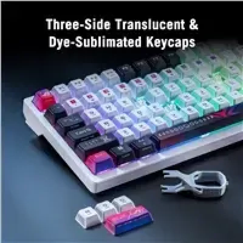 Teclado mecânico sem fios ASUS ROG Azoth X — layout US, Bluetooth e RF 2,4 GHz, branco