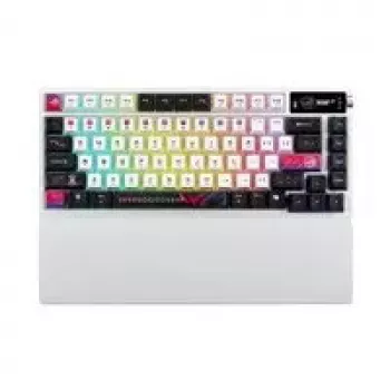 Teclado mecânico sem fios ASUS ROG Azoth X — layout US, Bluetooth e RF 2,4 GHz, branco