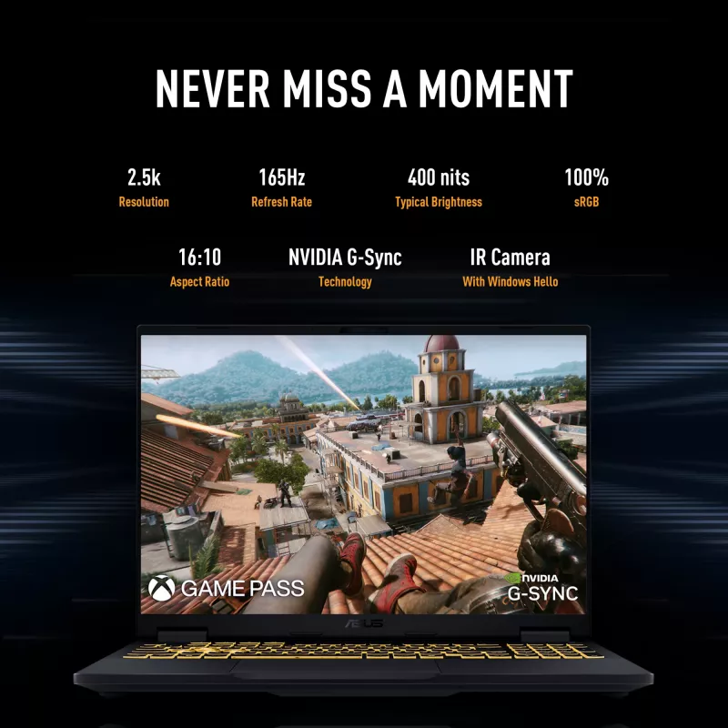 Portátil ASUS TUF Gaming F16 FX608JPR-QT014W Intel® Core™ i7 i7-14650HX 40,6 cm (16
