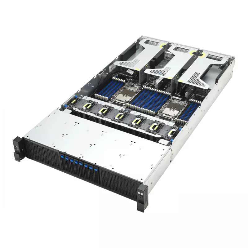 Servidor Rack ASUS RS720-E12-RS8G 3,2 kW fonte de alimentação redundante, 8 baías hot-swap
