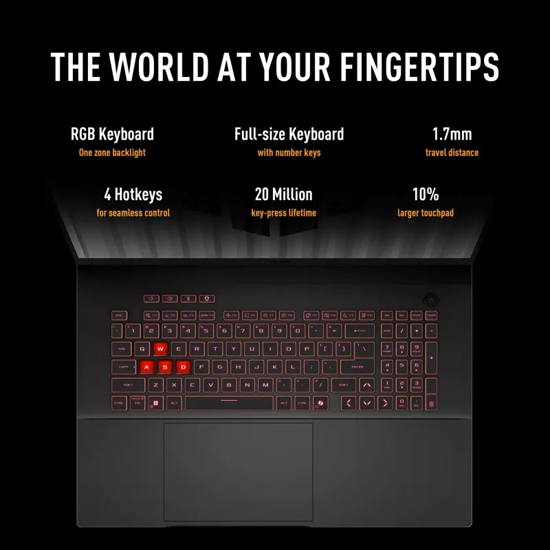 ASUS TUF Gaming A18 FA808UH-S8076W AMD Ryzen™ 7 260 Portátil 45,7 cm (18