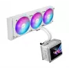 Refrigeração líquida tudo-em-um ASUS ROG Ryuo IV SLC 360 ARGB White Edition — radiador de 360 mm, 3 ventoinhas de 120 mm, ecrã AMOLED, suporte para LGA 1700