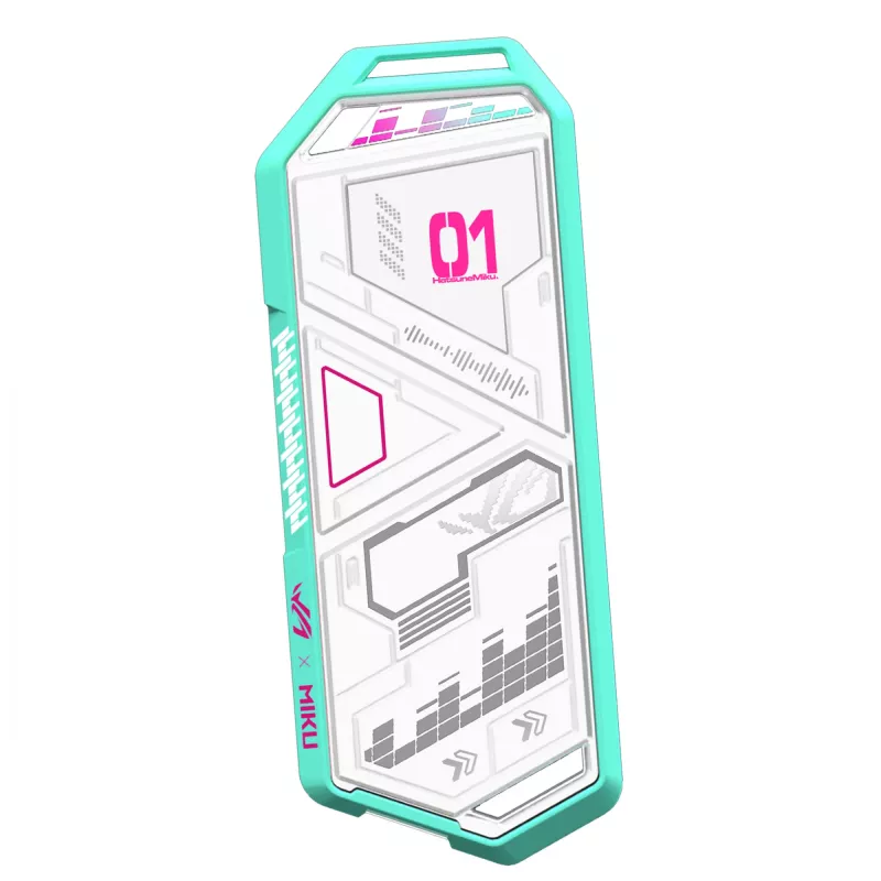 Caixa para SSD ASUS ROG Strix Arion Hatsune Miku Edition Branco M.2 PCIe USB Type-C 10 Gbit/s