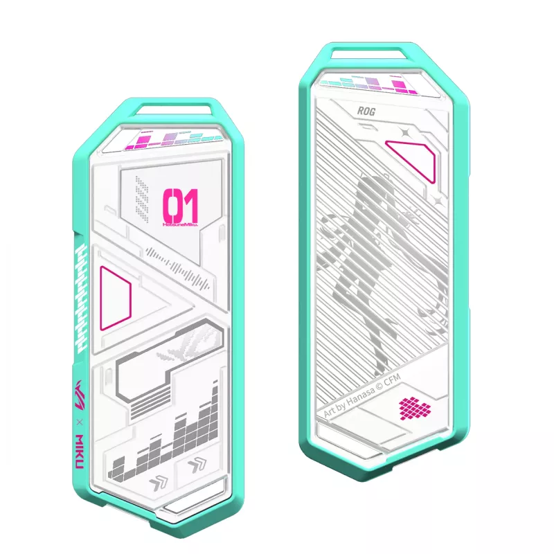 Caixa para SSD ASUS ROG Strix Arion Hatsune Miku Edition Branco M.2 PCIe USB Type-C 10 Gbit/s