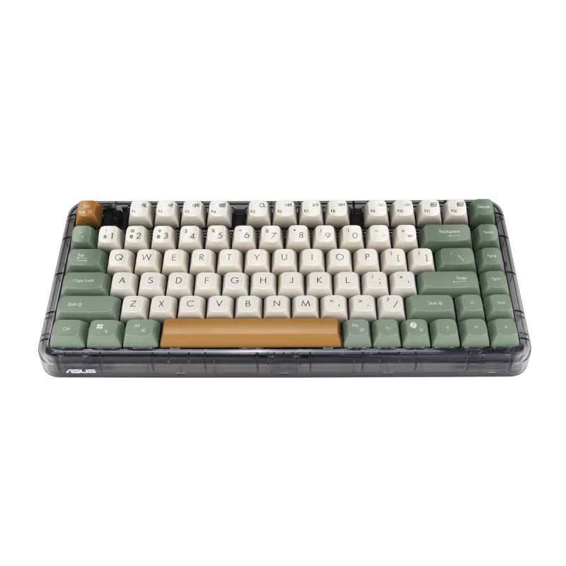 ASUS Jelly75 KD201 Teclado Mecânico, fator de forma 75%, USB, RF Wireless e conectividade Bluetooth, Multicolor