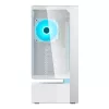 Caixa de PC Midi Tower COUGAR CFV235 Vision – ARGB, LCD 23,3 cm (9,16 polegadas), vidro temperado, branco, suporta ATX/Micro-ITX, 2x 3,5 polegadas + 2x 2,5 polegadas