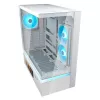 Caixa de PC Midi Tower COUGAR CFV235 Vision – ARGB, LCD 23,3 cm (9,16 polegadas), vidro temperado, branco, suporta ATX/Micro-ITX, 2x 3,5 polegadas + 2x 2,5 polegadas