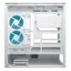 Caixa de PC Midi Tower COUGAR CFV235 Vision – ARGB, LCD 23,3 cm (9,16 polegadas), vidro temperado, branco, suporta ATX/Micro-ITX, 2x 3,5 polegadas + 2x 2,5 polegadas