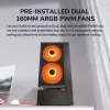 Caixa de PC Midi Tower COUGAR CFV235 Vision — ARGB, LCD 23,3 cm (9,16