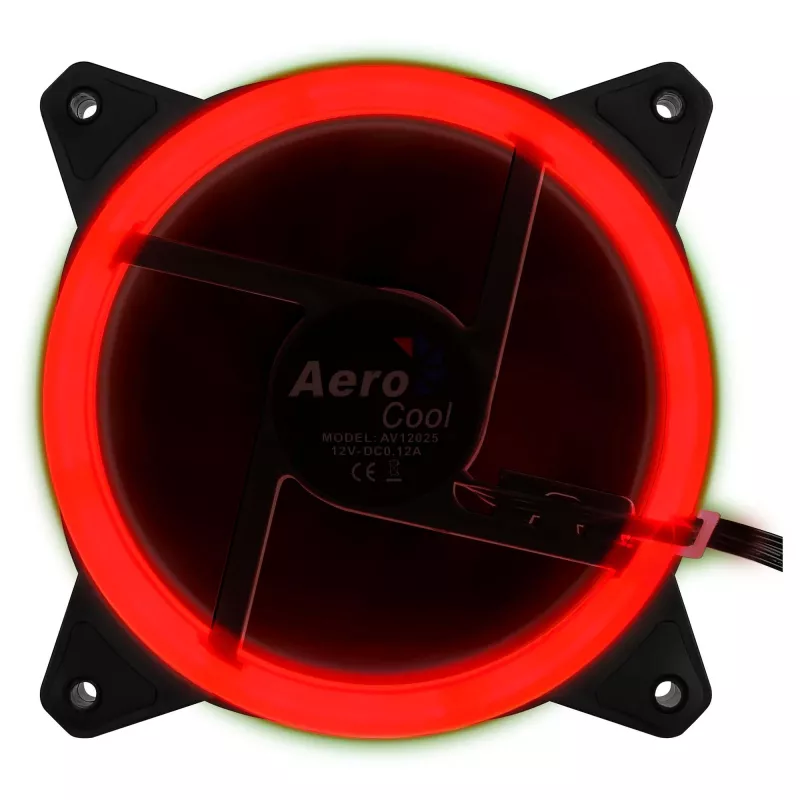 Ventoinha para caixa de computador Aerocool Rev RGB 12 cm Preto
