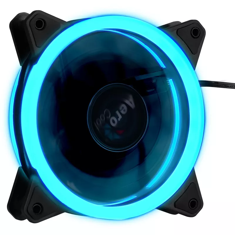 Ventoinha para caixa de computador Aerocool Rev RGB 12 cm Preto