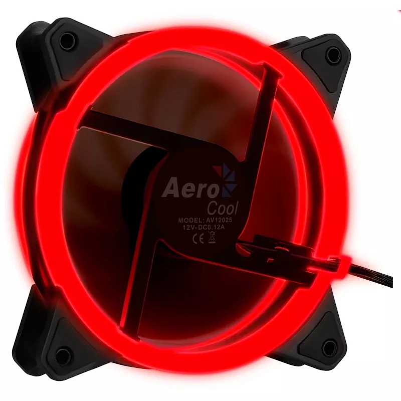 Ventoinha para caixa de computador Aerocool Rev RGB 12 cm Preto