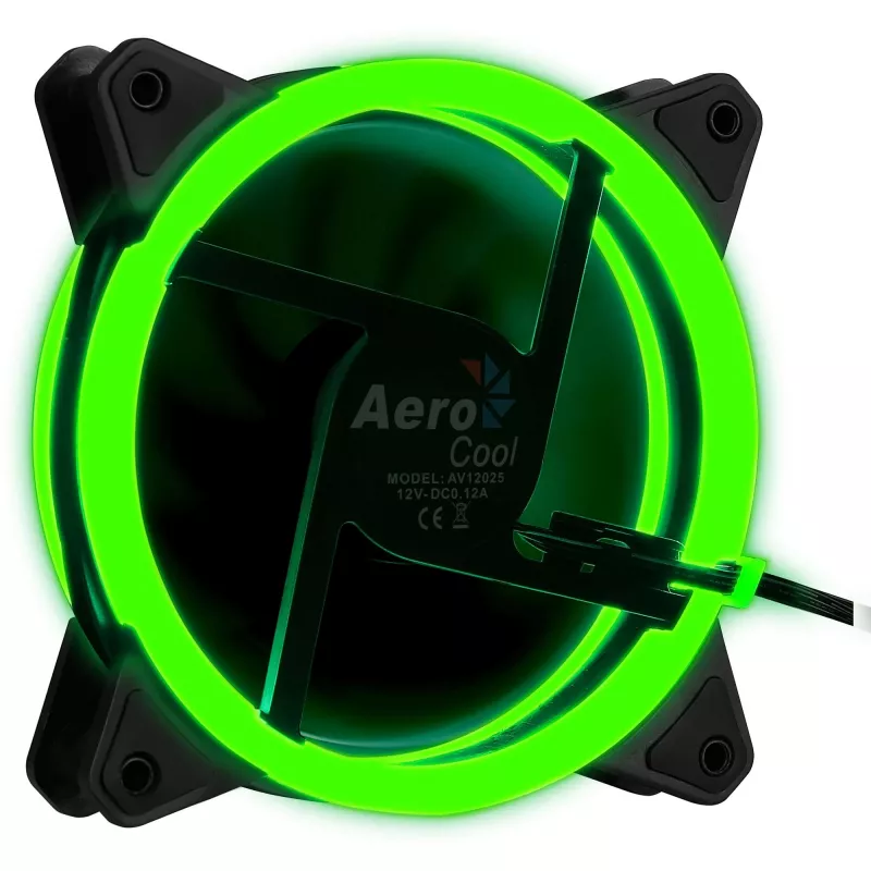 Ventoinha para caixa de computador Aerocool Rev RGB 12 cm Preto
