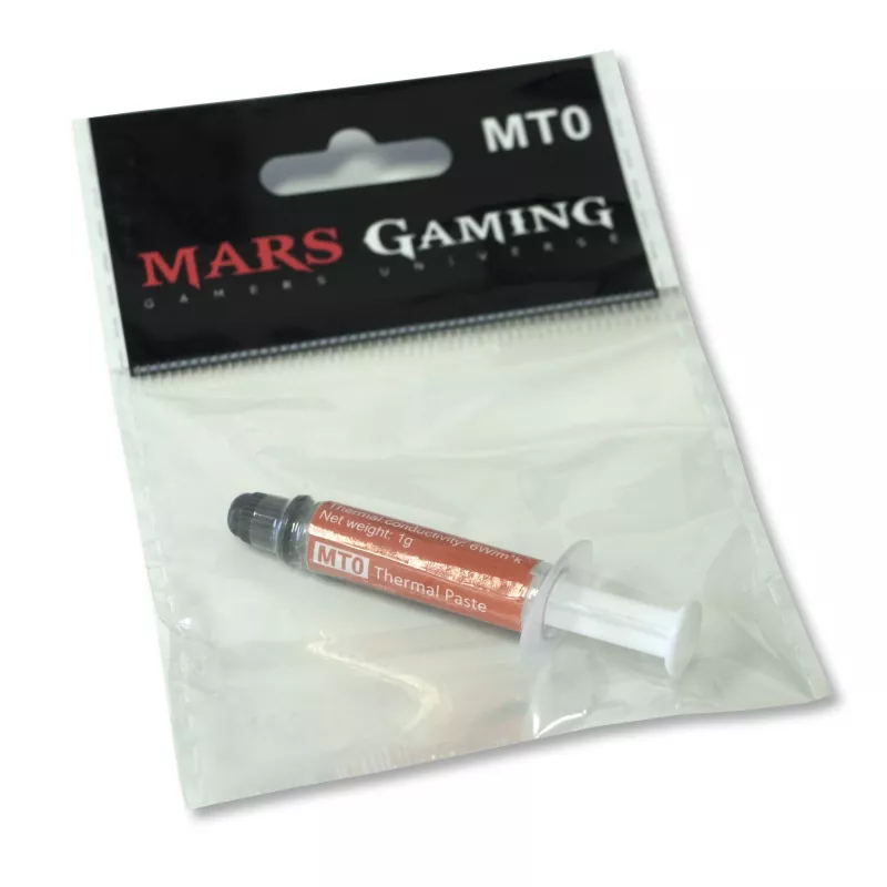 Pasta térmica para PC Mars Gaming MT0 1g 6W Temperatura 30-280º Segurança máxima