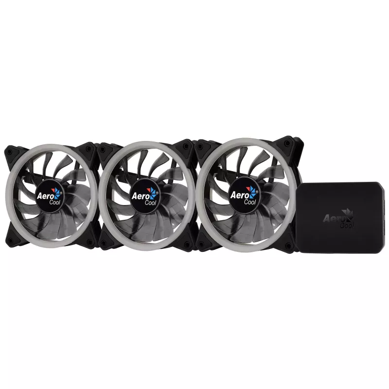 Ventoinha para caixa Aerocool Rev RGB Pro 12 cm Preto