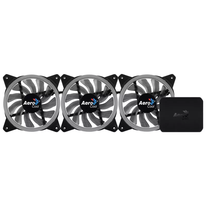 Ventoinha para caixa Aerocool Rev RGB Pro 12 cm Preto