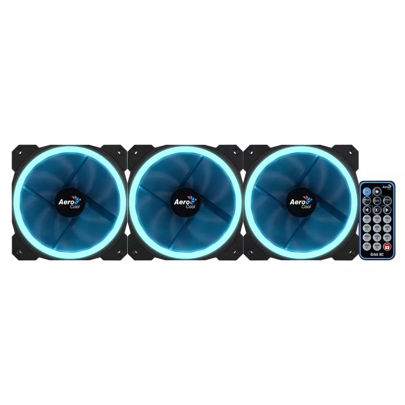 Ventoinha para caixa de computador Aerocool Orbit RC 12 cm Preto