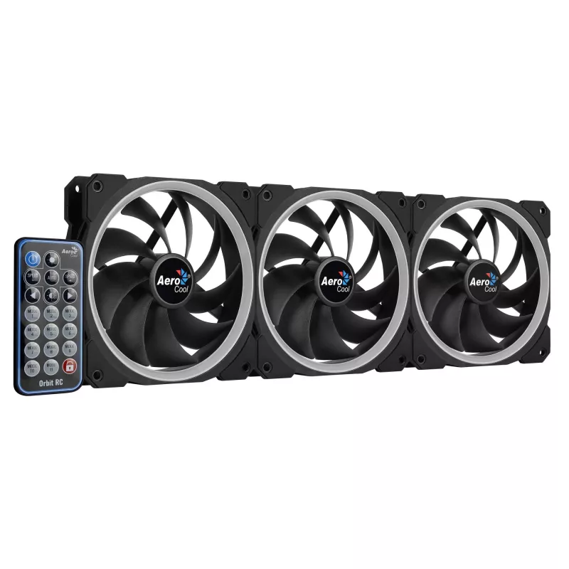 Ventoinha para caixa de computador Aerocool Orbit RC 12 cm Preto