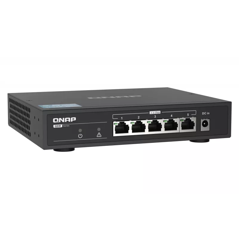 QNAP QSW-1105-5T switch não gerido de 5 portas, 5x 2.5GbE