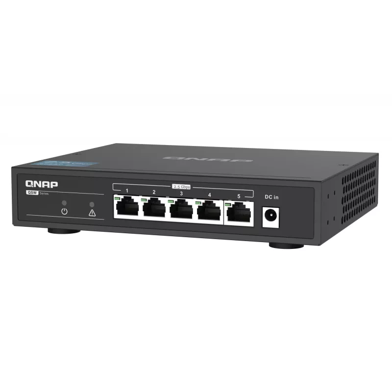 QNAP QSW-1105-5T switch não gerido de 5 portas, 5x 2.5GbE