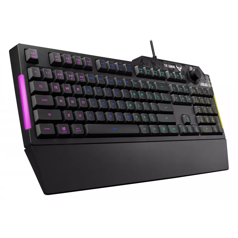Teclado ASUS TUF Gaming K1 USB Preto Full-Size RGB LED