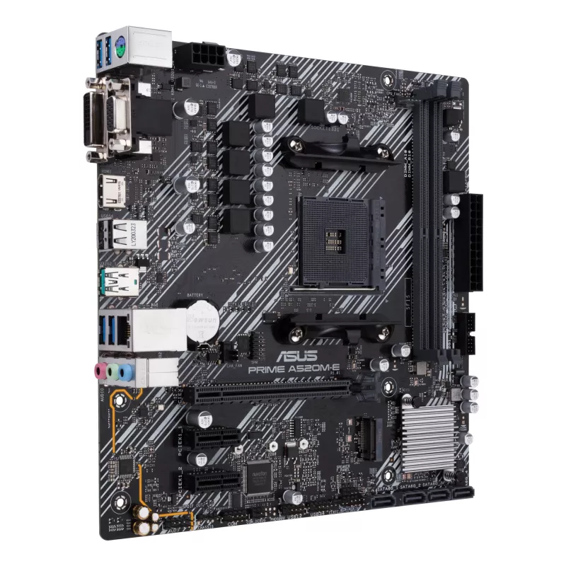 Placa-mãe ASUS PRIME A520M-E/CSM, AMD A520, Socket AM4, micro ATX