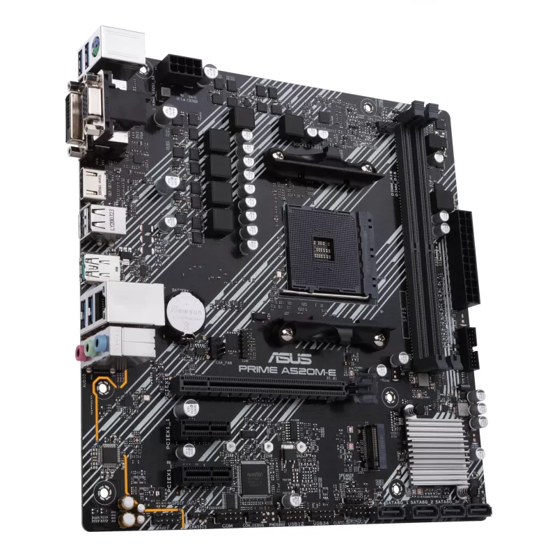Placa-mãe ASUS PRIME A520M-E/CSM, AMD A520, Socket AM4, micro ATX