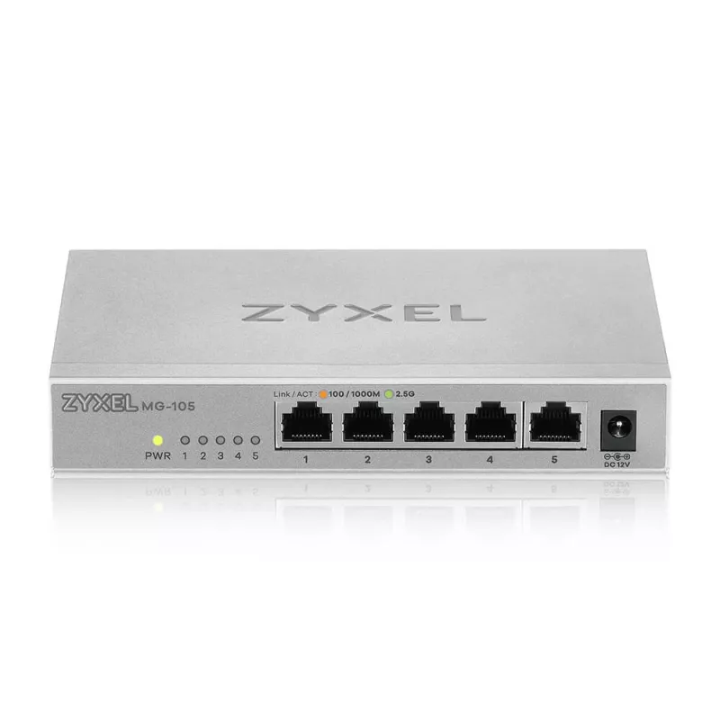 Zyxel MG-105 Não gerido 2.5G Ethernet (100/1000/2500) aço