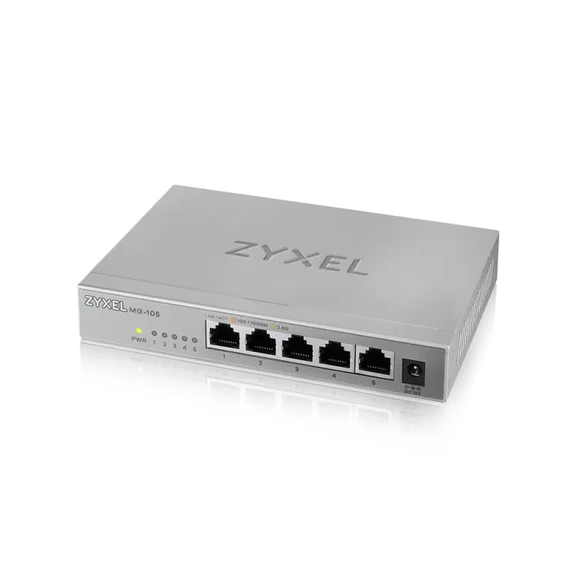 Zyxel MG-105 Não gerido 2.5G Ethernet (100/1000/2500) aço