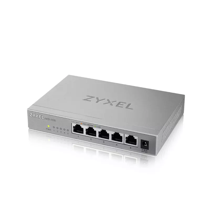 Zyxel MG-105 Não gerido 2.5G Ethernet (100/1000/2500) aço