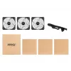MSI MAX F12A-3 Kit de ventoinhas 120mm ARGB - Acessório para caixa '3x ventoinhas 120mm ARGB PWM, 600-1500 rpm, Mystic Lighting Sync'