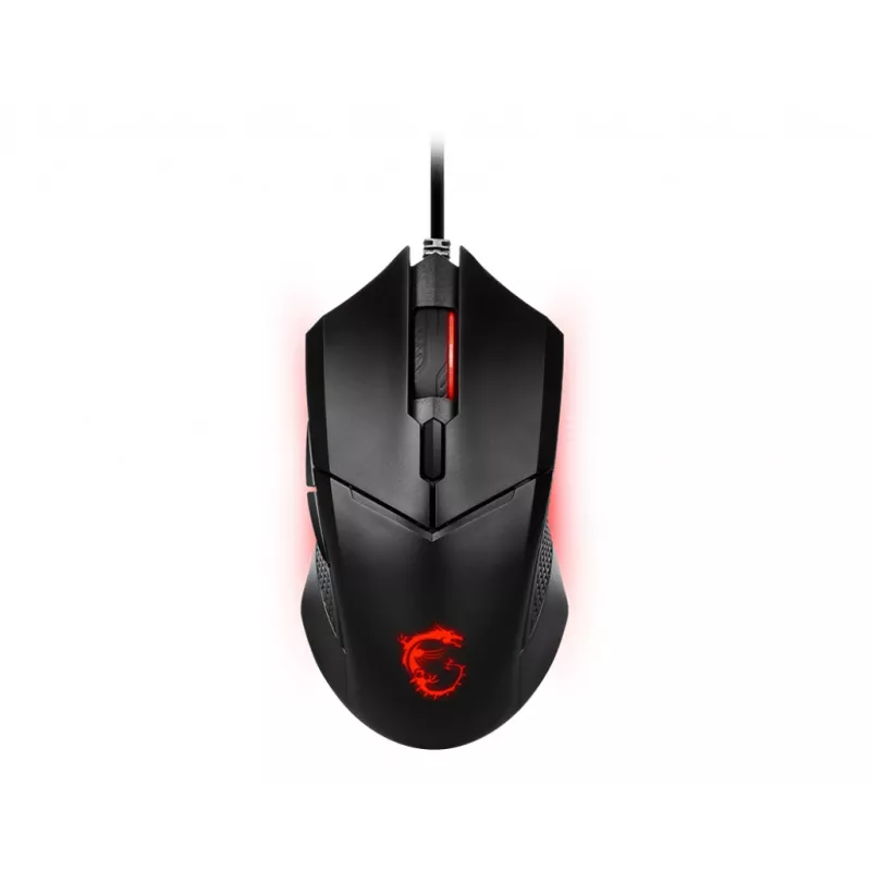 MSI CLUTCH GM08 Rato Gaming ótico 'sensor ótico de 4200 DPI, 6 botões programáveis, design simétrico, interruptor durável com mais de 10 milhões de cliques, ajuste de peso, LED vermelho'