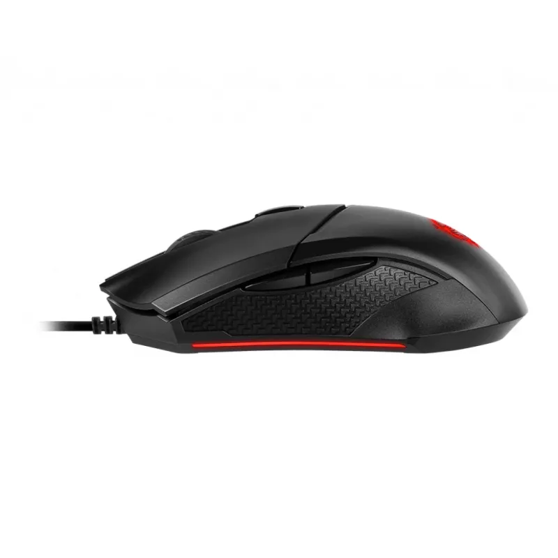 MSI CLUTCH GM08 Rato Gaming ótico 'sensor ótico de 4200 DPI, 6 botões programáveis, design simétrico, interruptor durável com mais de 10 milhões de cliques, ajuste de peso, LED vermelho'