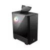 MSI MAG FORGE 111R Caixa de computador Gaming Mid Tower 'preto, 1x ventoinha ARGB PWM de 120mm, hub ARGB 1-6, Mystic Light Sync, painel de vidro temperado, ATX, mATX, mini-ITX'