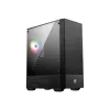 MSI MAG FORGE 111R Caixa de computador Gaming Mid Tower 'preto, 1x ventoinha ARGB PWM de 120mm, hub ARGB 1-6, Mystic Light Sync, painel de vidro temperado, ATX, mATX, mini-ITX'