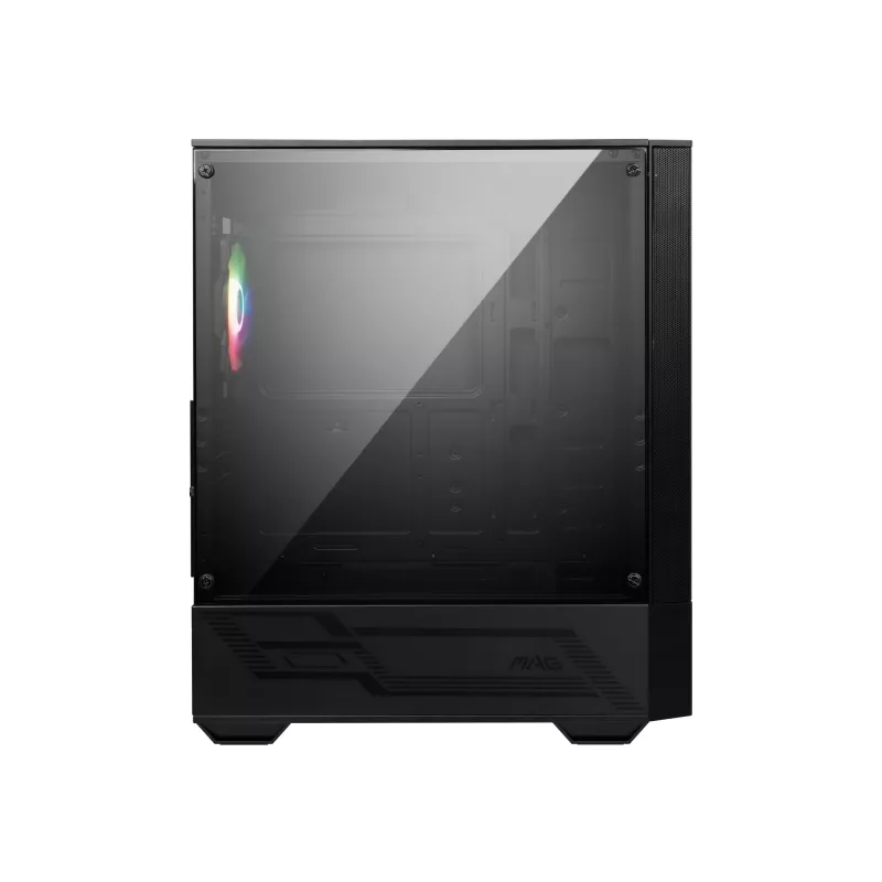 MSI MAG FORGE 111R Caixa de computador Gaming Mid Tower 'preto, 1x ventoinha ARGB PWM de 120mm, hub ARGB 1-6, Mystic Light Sync, painel de vidro temperado, ATX, mATX, mini-ITX'
