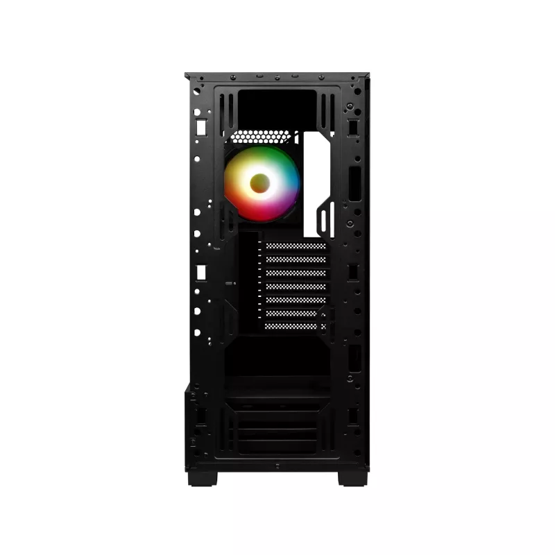 MSI MAG FORGE 111R Caixa de computador Gaming Mid Tower 'preto, 1x ventoinha ARGB PWM de 120mm, hub ARGB 1-6, Mystic Light Sync, painel de vidro temperado, ATX, mATX, mini-ITX'