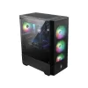 MSI MAG FORGE 111R Caixa de computador Gaming Mid Tower 'preto, 1x ventoinha ARGB PWM de 120mm, hub ARGB 1-6, Mystic Light Sync, painel de vidro temperado, ATX, mATX, mini-ITX'