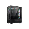 MSI MAG FORGE 111R Caixa de computador Gaming Mid Tower 'preto, 1x ventoinha ARGB PWM de 120mm, hub ARGB 1-6, Mystic Light Sync, painel de vidro temperado, ATX, mATX, mini-ITX'