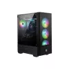 MSI MAG FORGE 111R Caixa de computador Gaming Mid Tower 'preto, 1x ventoinha ARGB PWM de 120mm, hub ARGB 1-6, Mystic Light Sync, painel de vidro temperado, ATX, mATX, mini-ITX'