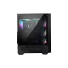 MSI MAG FORGE 111R Caixa de computador Gaming Mid Tower 'preto, 1x ventoinha ARGB PWM de 120mm, hub ARGB 1-6, Mystic Light Sync, painel de vidro temperado, ATX, mATX, mini-ITX'