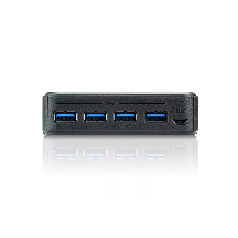 ATEN Dispositivo de partilha de periféricos USB 3.0 de 4 portas, 5 Gbit/s, Micro-USB Type-B, preto, plástico, 0 - 40 °C, -20 - 60 °C