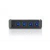ATEN Dispositivo de partilha de periféricos USB 3.0 de 4 portas, 5 Gbit/s, Micro-USB Type-B, preto, plástico, 0 - 40 °C, -20 - 60 °C