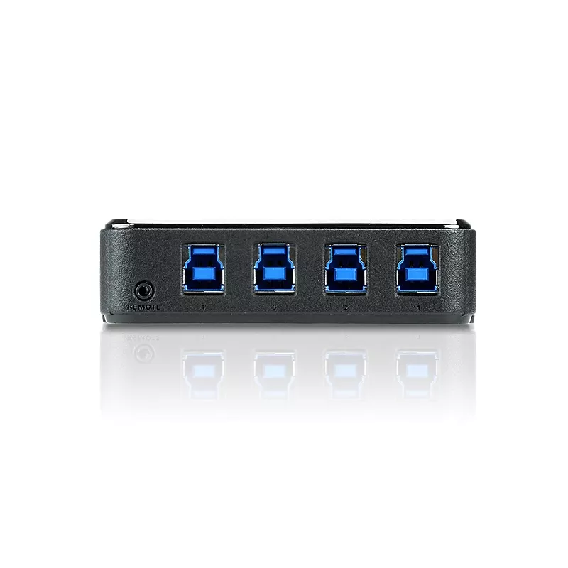 ATEN Dispositivo de partilha de periféricos USB 3.0 de 4 portas, 5 Gbit/s, Micro-USB Type-B, preto, plástico, 0 - 40 °C, -20 - 60 °C
